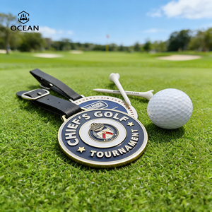 Étiquettes de sac de golf personnalisées DIY, cadeau unique, étiquette de sac de golf de forme ronde - Product Image 5