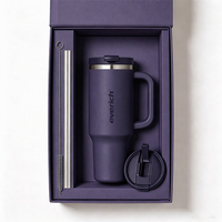 Gobelet isotherme 40 oz en acier inoxydable 304, tasse de voyage isolée avec couvercle 2-en-1 pour porte-gobelet et camping