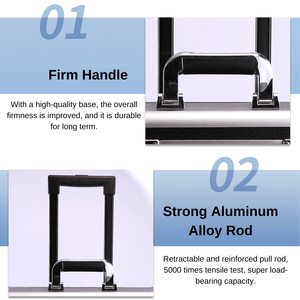 Công Suất Lớn Cán Lưu Trữ Đồ Trang Sức Trường Hợp 10 Khay Nhôm Xe Đẩy Hiển Thị Trường Hợp Mục Đích Đặc Biệt Túi Trường Hợp Cho Triển Lãm - Product Image 3