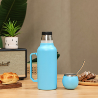 Everich Personnalisable Logo Print Blue round Thermal Ball Pot Sans BPA Garde les boissons chaudes et froides pendant 24 heures