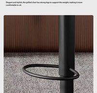 Tabouret de bar moderne avec revêtement en cuir Nappa pour îlot de cuisine, comptoir, pub, restaurant
