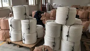 Yiliyuan الجملة مصنع 3 حبلا الملتوية الأبيض البوليستر حبل المرسى