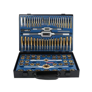 Jeu de tarauds et filières métriques et impériaux en acier allié professionnel, 86 à 110 pièces - Product Image 3