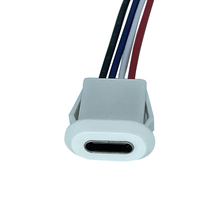 Connecteur USB Type C femelle à fixation rapide, contact en laiton, boîtier ABS, montage sur panneau, prise d'alimentation, câble de charge