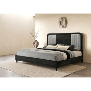 Cama King Contemporánea con Plataforma Desmontable y sin Base de Muelles, Tapizada para Dormitorio - Product Image 1