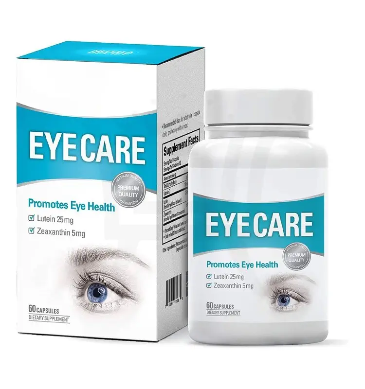Suplemento alimentar de olho complexo com lutein bilberry e zeaxantina promove a saúde dos olhos