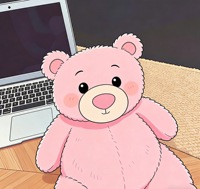 Jelly Catt LinKong Mignon et Amusant Ours en Peluche à Poils Courts, Poupée Réconfortante Rose, Jouet en Peluche Unisexe