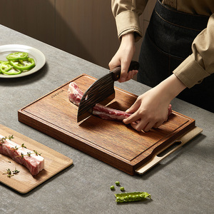 Delicacy Teak Cutting Board Large Size Anti Mold Antibacterial Solid Wood Kitchen Chopping Block Rectangle Shape - Product Image 2