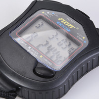10 Speicher Digital Classic Doppelreihen 1/100 Sekunden Sport Elektronische tragbare profession elle Lauftraining Stoppuhr