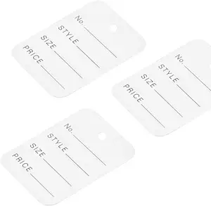 online shop hot sale White Merchandise Marking sportswear Price label for Product Jewelry Clothing Tags