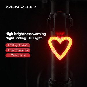 Yueli Heart Shaped Bike Tail Light LED Rechargeable Waterproof Night Riding Light - Product Image 1