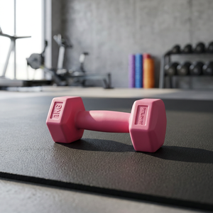 FitLover Manubrio Leggero da 1 kg Rosa in PE Unisex per Fitness e Bodybuilding con Logo Personalizzato per Allenamento Braccia - Product Image 3