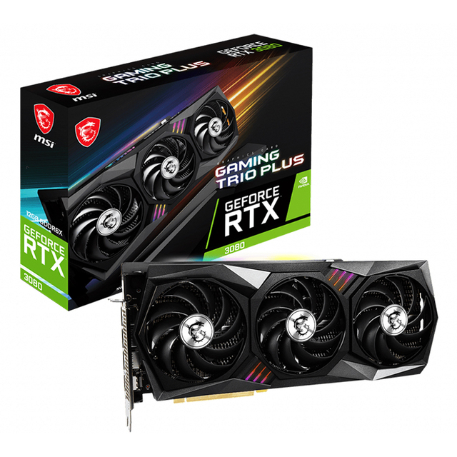 MSI NVIDIA GeForce RTX 3080 GAMING TRIO PLUS 12G LHR Used Graphics Card with 12GB GDDR6X Memory NVIDIA GeForce RTX 3080 GPU