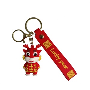 Llavero de moda del Año del Dragón, llavero de muñeco dragón con traje Tang, colgante para coche, pequeño regalo de Año Nuevo, venta al por mayor - Product Image 1