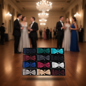 Corbatas de Moño con Puntos de Angelina, Pre-atadas, de Poliéster, Accesorio Formal, Caja de Regalo, Set de 240 Piezas - Product Image 2