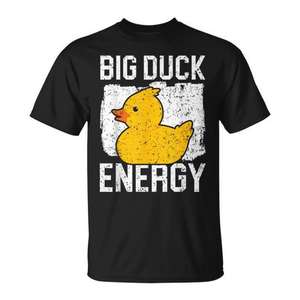 T-shirt Big Duck Energy, design Rubber Ducky, unisexe, col rond, manches courtes, t-shirt promotionnel pour adultes - Product Image 1