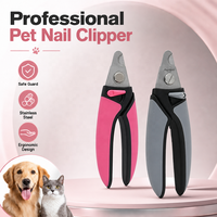 Shernbao NC-004 Coupe-ongles professionnel moderne en acier inoxydable avec lame de sécurité, ergonomique pour le soin des griffes des chiens et des chats