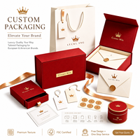Boîte cadeau de luxe pour parfum, estampillée à l'or, imperméable, avec doublure en éponge, design tiroir et enveloppe de remerciement