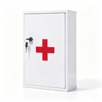 Trousse de premiers secours en métal pour usage domestique, armoire médicale, boîte à médicaments 20-35L pliable