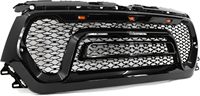 LUMA Accessories Lkw-Teile Schwarzer ABS-Kunststoff-Stoßstangengrill Neuwertiger Ersatz, Passend für Dodge Ram 1500 ab 2019