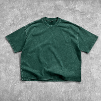 Kaos Oblong Rajut Polos 100% Katun 275 GSM Motif Snowflake Lengan Pendek Vintage Acid Wash Batik Pria 2025