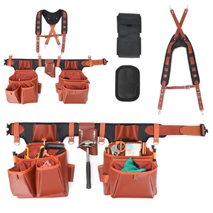 Trousse à outils rembourrée et réglable pour électriciens, ceinture à outils avec bretelles, <span class=keywords><strong>sac</strong></span> d'organisation d'outils - Product Image 4