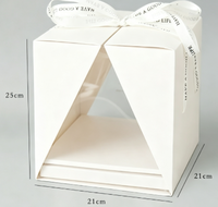 Boîte à gâteau transparente portable 2026 Premium de 468 pouces, style coquille, idéale pour les gâteaux à la mousse