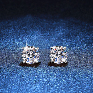 Orecchino di lusso di alta gioielleria di lusso in argento Sterling VVS 925 con orecchini in diamante Moissanite da 3mm-12.5mm - Product Image 1