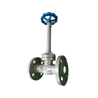 Vanne à soupape manuelle flexible cryogénique à tige longue en acier inoxydable API/API 6D avec joints de disque PCTFE DN10-DN200