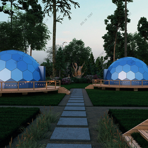 Tente dôme en verre Hébergement de luxe Écotourisme Tente d'immersion dans la nature Vues panoramiques Tente dôme géodésique écologique - Product Image 2