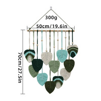 Tapisserie murale en macramé, décoration murale faite à la main, style bohème, vert sauge, décorations pour la maison, chambre à coucher, salon, salle de bain, cadeau