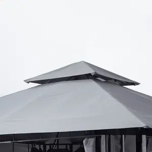 Nội Thất Ngoài Trời Hiện Đại Lều Sân Vườn Khung Thép Gian Hàng Có Lưới Chống Muỗi Vọng Lâu - Product Image 3