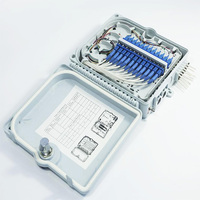 Boîtier de terminaison FAT GL FTTH 16 fibres, étanche IP65, ignifuge 94-V0, avec cassettes de répartition à deux étages