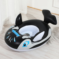 Siège flottant gonflable pour enfants en forme de requin de dessin animé, bouée de natation pour bébés et tout-petits, jouets de plage d'été