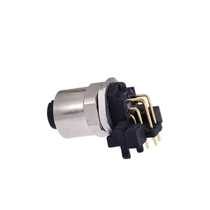 IP67 Waterproof 2 3 4 5 6 8 10 12 Pin M12 90degree Right Angle Male Female Panel Mount PCB Socket Connector