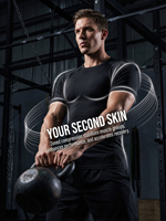 Herren Spider-Print Kompressions-T-Shirts Kurzarm Muskelunterstützung Gym-Shirts Atmungsaktiv Schnelltrocknend Eng Anliegend für Yoga und Radfahren