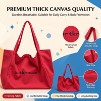 Sac fourre-tout en toile épaisse personnalisé avec impression sérigraphique, en coton recyclé, bretelles renforcées pour la plage et le quotidien