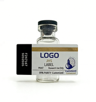 Étiquettes en vinyle imperméables de qualité supérieure, autocollants en peptide, UV spot, 2 ml, 3 ml, 5 ml, flacon holographique, estampage à chaud en feuille d'or, flacon en verre