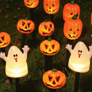 Luces Solares HLC ODM para Camino de Jardín de Halloween, Luces LED con Forma de Calabaza y Fantasma, Luces de Jardín Impermeables para Exteriores, Guirnalda de Luces para Patio y Césped - Product Image 1