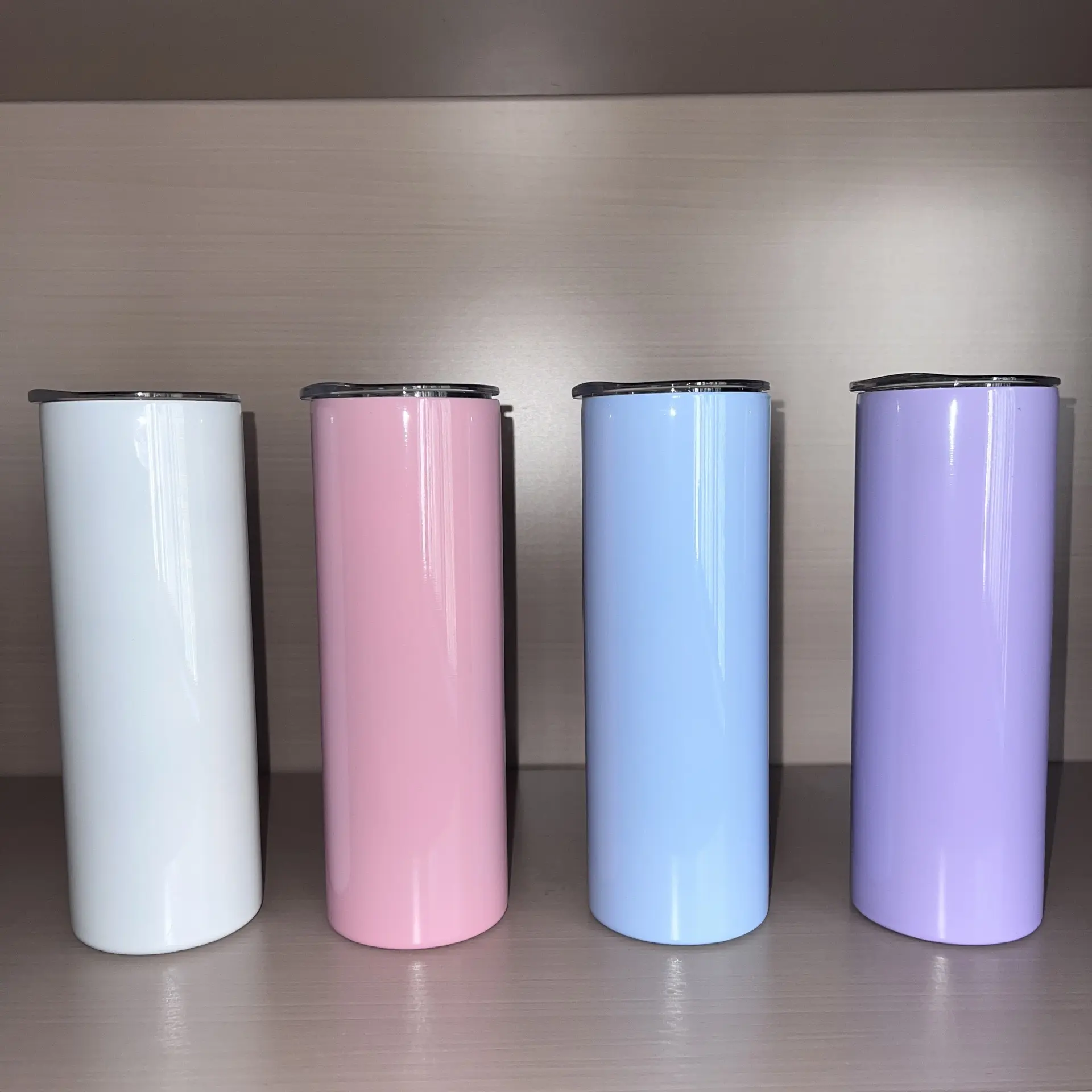 20oz Stainless Steel Skinny Tumbler Vacuum Insulated Double Wall Water Bottle With Straw Lid Travel Cup Gift For Hot Cold Drinks