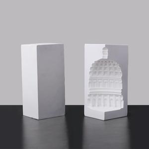Custom <strong>Greek</strong> Building Sculpture Modern Pantheon Bookend Roman Building Book Holder Minimalist Home <strong>Decor</strong> Tabletop Ornament - Product Image 1