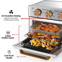 Four à air numérique multifonction de haute qualité en acier inoxydable, grille-pain électrique et fours à convection pour pizzas