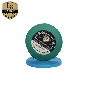 Commercio all'ingrosso Casino Grade Su ordine Rotonda Poker Chips con Adesivo Laser