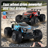 Voitures télécommandées à grande vitesse à l'échelle 1/14, camion monstre tout-terrain RC, véhicule électrique en alliage, jouets, voiture rechargeable R/C