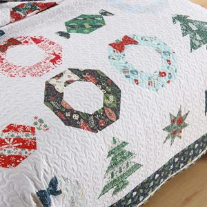 Juegos de edredón de Navidad 100% poliéster acolchado colcha al por mayor precio más barato cubierta de cama Navidad - Product Image 6
