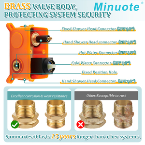 Hot Bán Treo Tường Phòng Tắm Vòi Hoa Sen Hệ Thống Thiết Lập Sang Trọng Lượng Mưa Tắm Mixer Set Vòi Hoa Sen Vòi Set - Product Image 2