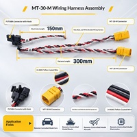 Câble ruban MT-30-M avec faisceau de connecteurs, 24 AWG, paire torsadée tricolore, gaine en silicone IP20, fils de 150 mm/300 mm de long