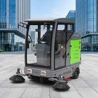 Balayeuse aspirante autoportée à forte aspiration CleanHorse, machine de balayage industrielle à double ventilateur pour un chantier sans poussière