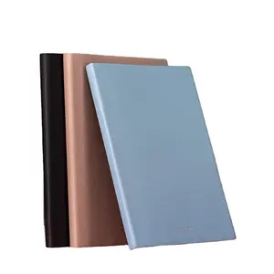 Notebook Softcover Logo kustom gaya sederhana grosir pabrik personalisasi A5 PU promosi kertas putih Buku Harian warna kustom