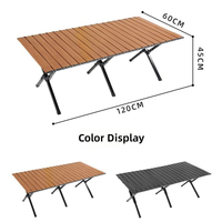 Table pliante rectangulaire légère pour camping, en acier au carbone, avec pieds en X, pour pique-nique et cuisine en extérieur, emballage pour vente par correspondance